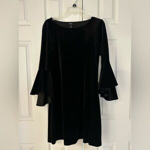 MSK size medium black velvet dress with beautiful sleeves